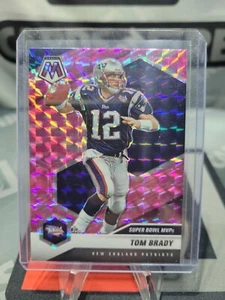 2021 Mosaic Tom Brady Pink Camo Mosaic Prizm Super Bowl MVPs #281 Patriots - Picture 1 of 2