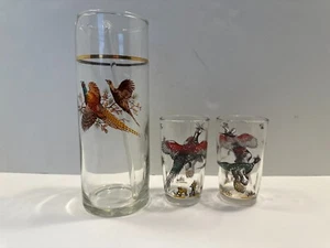 Hasel Atlas MCM Fasan 4-teiliges Getränkeset (Krug, Rührstab, 2 Schnapsgläser) - Bild 1 von 5