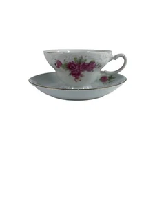 Taza de té y platillo floral multicolor - Imagen 1 de 11