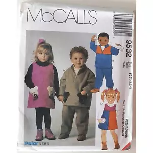 Sewing Pattern for Kid Clothes w Teddy Bear Pockets - Sz 2 3 4 - McCall's 9532 - Picture 1 of 7