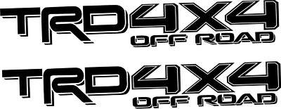 TRD OFF ROAD 4x4 BLACK Decals Vinyl Stickers 1 PAIR truck panel SET OF 2 - Image 1 of 4