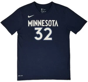 Nike Tee Dri-Fit KARL ANTHONY TOWNS #32 Minnesota Timberwolves Blue T-Shirt M - Picture 1 of 8