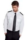 Disley Mens Security Mens Long Sleeve Shirt | Two Breast Pockets | White 