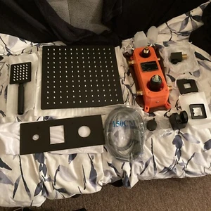 Schwarz Unterputz Bad Dusche Mischbatterie Set 30cm Eckig Über Kopf Regen Hand System - Bild 1 von 6