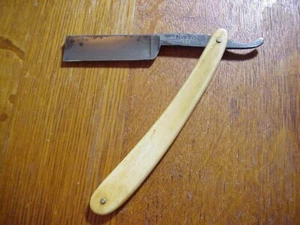 EDER & Co. Germania ACCIAIO BLU 109 antico RASOIO DRITTO con manico in celluloide - Foto 1 di 4