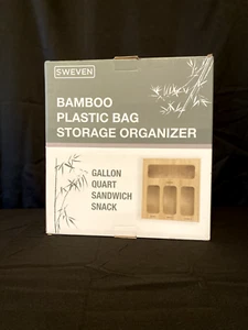 Sweven Bamboo Plastic Bag Storage Organizer - Picture 1 of 4