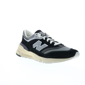 New Balance 997R U997RHC Mens Black Suede Lace Up Lifestyle Trainers Shoes