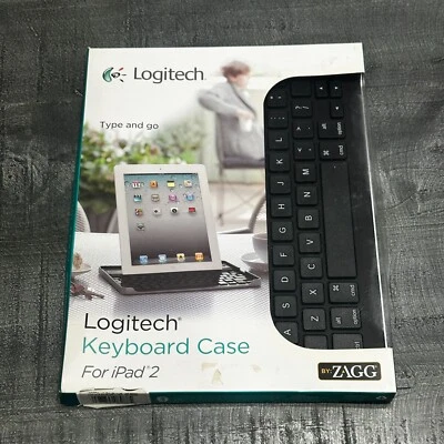 NEW Logitech 920-003402 Wireless Bluetooth Keyboard & Case by Zagg For iPad 2 - Image 1 of 3