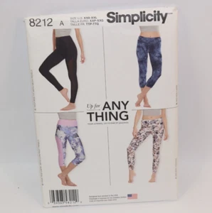 Simplicity #8212 Ladies Up-for Anything Knit Legging Sewing Pattern Size XXS-XXL - Picture 1 of 9