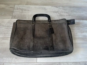 Vintage 70's Two Handle COACH Bonnie Cashin Slim Leather Satchel Large XL USA - Picture 1 of 12