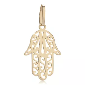 Kettenanhänger Hand Der Fatima 17x11mm 333 Gelb Gold 8 Karat Amulett Talsiman - Bild 1 von 1