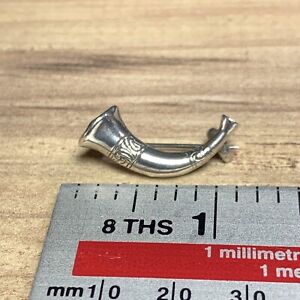 Edwardian Chester Silver Miniature Hunting Horn Cornet Brooch Pin 1.4 Grams