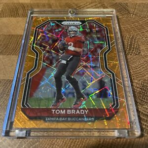 Tom Brady PANINI PRIZM ORANGE LAZER NEW TAMPA BAY NFL CARD INVESTMENT - Mint!