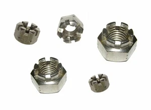 KRONENMUTTER DIN935 Edelstahl A2 sechskant M5 M6 M8 M10 M12 M14 M16 M18 M20 - Picture 1 of 10