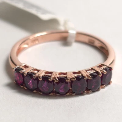 Anillo banda plata 925 chapado en oro rosa STS Anthill 1,54 ctw talla 10 Foto 1 de 4