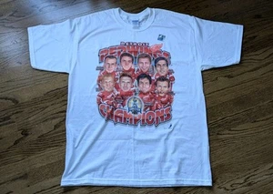 VTG Detroit Red Wings 2002 Stanley Cup Champions Caricature T Shirt XL NWOT - Picture 1 of 7