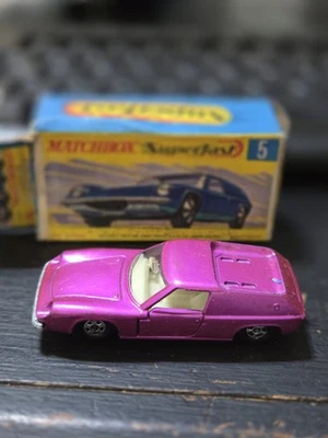 Matchbox Superfast Lotus Europa Pink 1969 Vintage Original Car Series #5 - Image 1 of 4