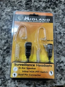 Midland AVP-H3 Transparent Surveillance Headsets Inline Mic For Two-Way Radios - Picture 1 of 2