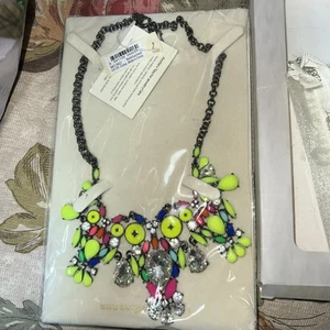 New! Amrita Singh Women Enamel Rhinestone Necklace Southwestern Chunky New - Picture 1 of 2