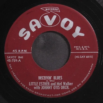 LITTLE ESTHER: deceivin' blues / lost dream blues SAVOY 7" Single 45 RPM - Image 1 of 2