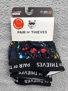 Pair of Thieves Men's 3pk Splatter Super Fit Briefs - Black M (31-33") - Picture 1 of 4