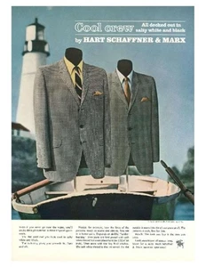 1964 Hart Schaffner & Mark Mode Herren Anzug DRUCKANZEIGE - Bild 1 von 1