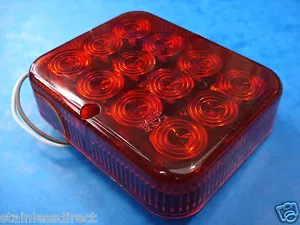2 X 12 VOLT LED RED AUXILIARY LED REAR FOG LAMP UNITS - E APPROVED - FREE SCREWS - Picture 1 of 3
