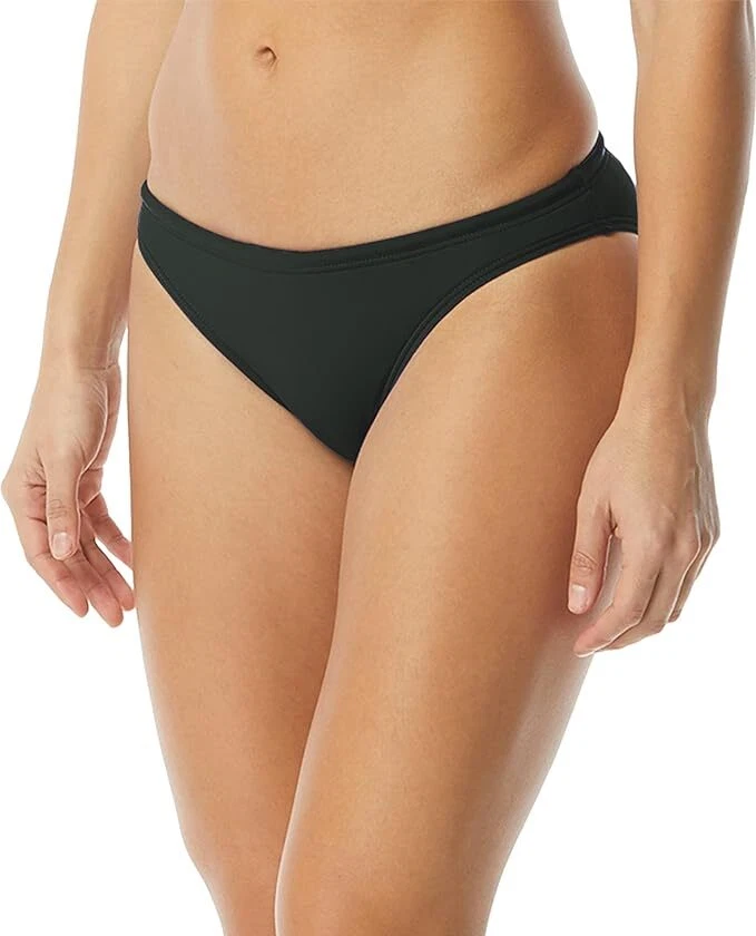 Precio de venta sugerido por el fabricante $48 Pantalones de bikini estándar lisos negros talla XL Aqua Swim para mujer Foto 1 de 1