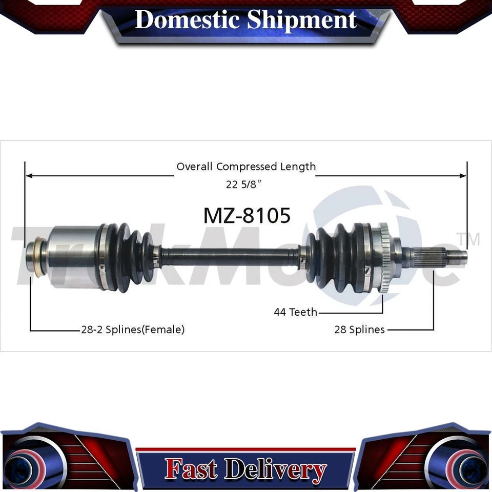 1X Conjunto de junta de eje de transmisión delantero derecho CV para Mazda MPV 2000 2001 Foto 1 de 1