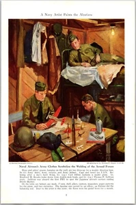 PRINT ARTICLE 1943 A Navy Artist Paints the Aleutians Mason Sutherland Wm Draper - Picture 1 of 10