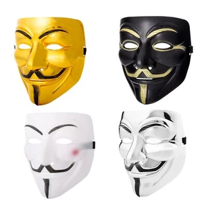 New 1-10 Guy Fawkes Anonymous Face Masks Hacker Halloween Fancy Dress UK - Picture 1 of 176
