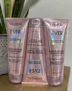 3 Pcs L'Oreal Paris EverPure Sulfate Free Bond Repair Color Care Conditioner - Picture 1 of 3