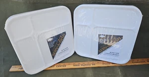 96 NOS Vintage SERV-A-DISH 11" Quadratisch Einweg Geteilt Pappteller Nachfüllpackungen - Bild 1 von 4