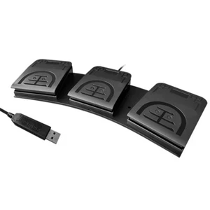 Controllo interruttore interruttore pedale triplo piede USB 3 tasti programma interruttore a pedale personalizzato per PC - Foto 1 di 5
