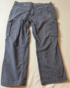 Carhartt Force Cargo Pants Gray 42x30 Ripstop Relaxed Fit Workwear - Distressed - Picture 1 of 12