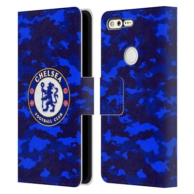 OFFICIAL CHELSEA FOOTBALL CLUB CREST LEATHER BOOK FLIP CASE FOR GOOGLE PHONES - Image 1 of 4