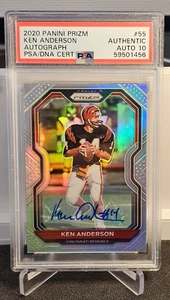 2020 Ken Anderson Panini-Prizm Football Silver Prizm Auto PSA Auto 10 #55 - Bild 1 von 2