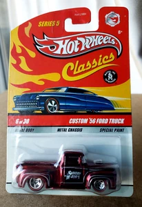 2009 Hot Wheels CUSTOM '56 FORD TRUCK Classics Series 5 6/30 RED 1:64 RL 5-SP - Picture 1 of 16