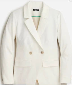 J.Crew $248 Tall Devon Blazer Bi-Stretch Cotton Blend Ivory Size T16 BP414 - Picture 1 of 12