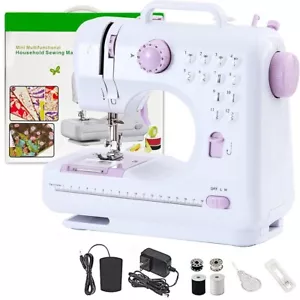Tragbare elektrische Nähmaschine Mini Haushalt Nähmaschine für Anfänger - Bild 1 von 12