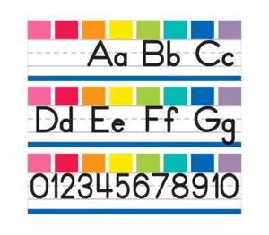 SCHOOLGIRL STYLE ALPHABET LINE MANUSCRIPT 8pk Hello Sunshine Alphabet - Picture 1 of 4