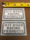 2pc Jeff Ward Racing Products JWRP sticker decal Vintage XR75 Works Bike XR-75