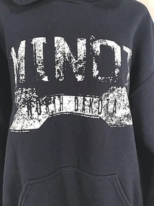  Minot North Dakota Kapuzenpullover Md dunkelblau elastische Ärmel & Saum 52E4 - Bild 1 von 12