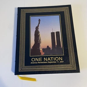 One Nation: America Remembers September 11, 2001 Leather Bound First Edition - Picture 1 of 4