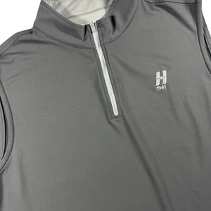 Peter Millar 1/4 Performance Galway Golf Vest Men's XL Gray Logo Stretch - Picture 1 of 8