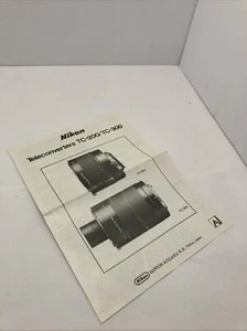 Nikon Telekonverter TC-200/TC-300 Handbuch Original - Bild 1 von 4