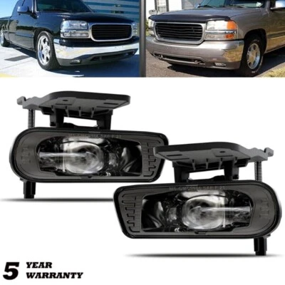 Clear Front Bumper Fog Lights Driving Lamps For 1999-2002 GMC SIERRA 1500 2500 Foto 1 de 4