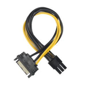 15pin SATA Power to 6pin PCIe PCI-e PCI Express Adapter Cable For Video Card - Picture 1 of 4