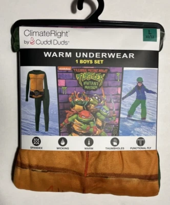 ClimateRight by Cuddl Duds TMNT Conjunto Ropa Interior Cálida - Niño Talla L 10/12 NUEVO Foto 1 de 2
