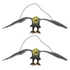 2x Adler Spielzeug Outdoor Statuen Modell Tier Deko Kunststoff Anhänger